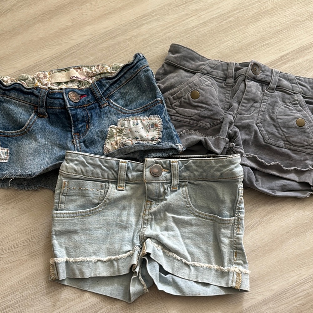 O’Neill Stylish Kids Denim Shorts Set - Blue, Gray, Light Blue
